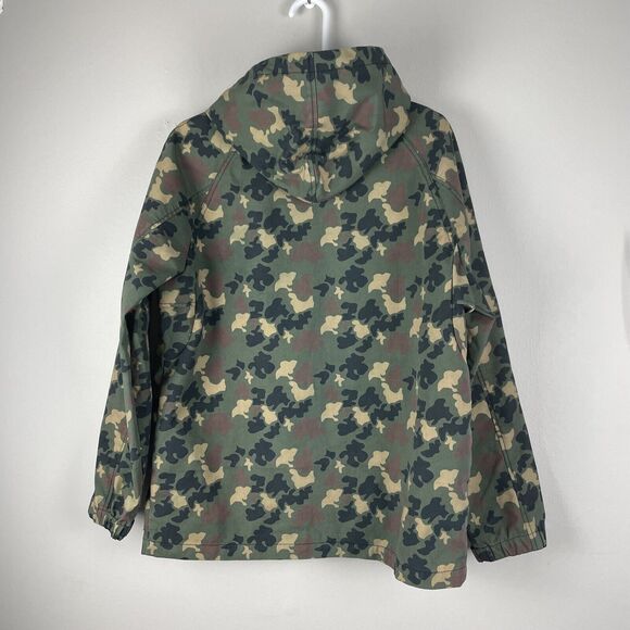 Converse Mens Camo Jacket Military Style Full Front Zip Hooded Size M Pockets - Picture 6 of 12